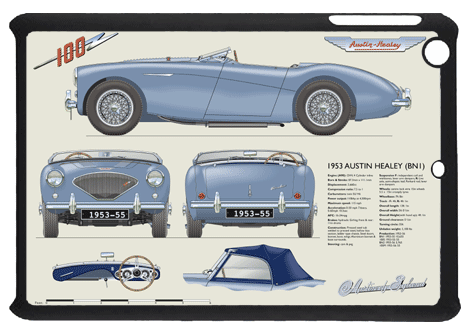 Austin Healey 100 1953-55 Small Tablet Covers